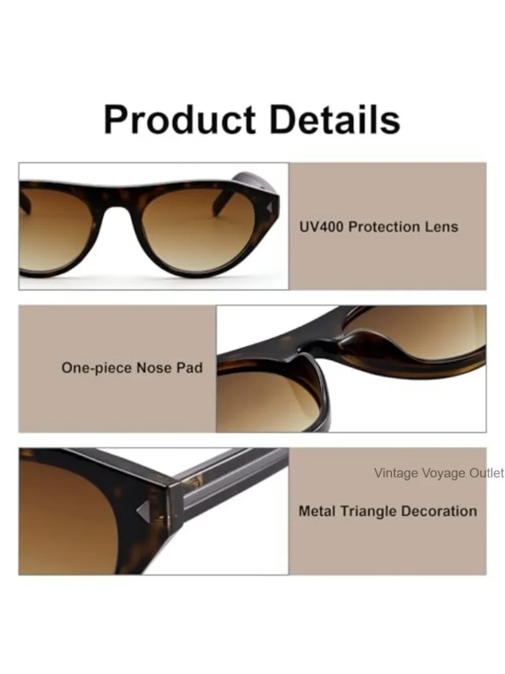 Retro Cat Eye Sunglasses UV400 Lightweight Narrow Oval Shades for Women